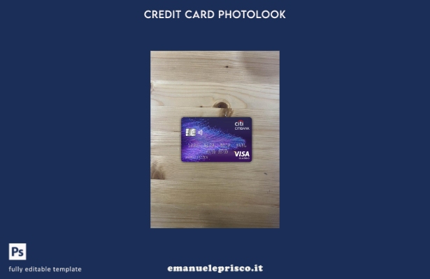 modello frontale photolook per carta classica visto Hong Kong Citibank in stile 